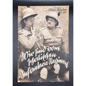 1935 German Laurel and Hardy Bonnie Scotland Movie Phamplet Booklet Fine Mess